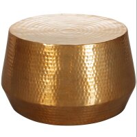 Couchtisch 60x36x60 cm Aluminium Beistelltisch Gold...