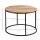 Couchtisch 60x43x60 cm Akazie Massivholz / Metall Sofatisch, Design Wohnzimmertisch Rund, Kaffeetisch Massiv, Kleiner Tisch Wohnzimmer