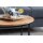 Couchtisch 60x43x60 cm Akazie Massivholz / Metall Sofatisch, Design Wohnzimmertisch Rund, Kaffeetisch Massiv, Kleiner Tisch Wohnzimmer
