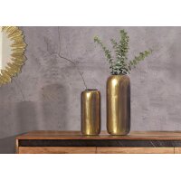 Deko Vase 2er Set Aluminium Gold Zylinder Blumenvase...