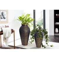 Deko Vase 2er Set Aluminium Gold Amphore Blumenvase...
