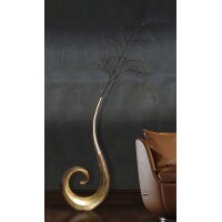 Deko Vase 100 cm Aluminium Gold Spirale Blumenvase Modern...