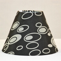 Leuchtenschirm Lampenschirm Freestyle Rund Kreise schwarz-grau Ø 20 cm bis Ø 45 cm