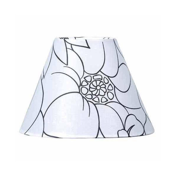 Leuchtenschirm Lampenschirm Freestyle Rund Natur weiss Ø 35 cm bis Ø 45 cm