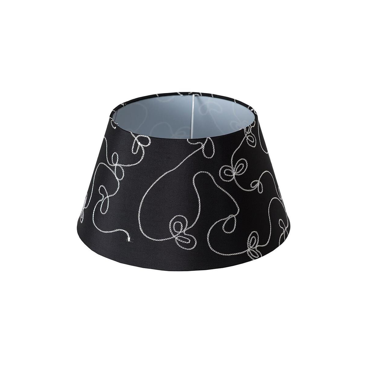 Sorpetaler Lampenschirm Freestyle Rund offen Stickdekor schw