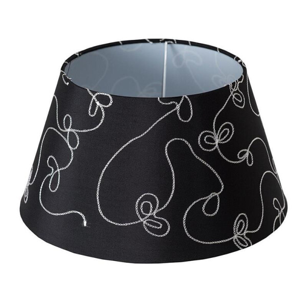Sorpetaler Lampenschirm Freestyle Rund offen Stickdekor schwarz Ø 15 cm bis 55 cm