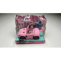 Na! Na! Na! SurpriseSoft Plüsch-Cabriolet - rosa Puppenfahrzeug im Katzen Design - passend für alle Na! Na! Na! SurprisePuppen - ab 3 Jahren - -Auto für Mädchen