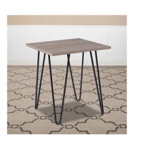 Oak Park Collection Beistelltisch mit Holzmaserung und Metallbeinen, Treibholz