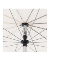 Sonnenschirm für den Garten Asia Look SL-AZ Auto Tilt 250cm Natur I Gartenschirm knickbar I Kurbelschirm mit UV-Schutz 50+ I Kurbelschirm aus Aluminium I regenabweisendes Polyester-Dach