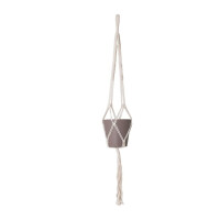 MAKRAMEE Blumenampel 1-fach Halter Single Weiß 100 cm