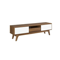 Modway- Envision Mid-Century Modern niedrig 59 Zoll TV Board, Walnuss Weiß, 34 x 149 x 43 cm