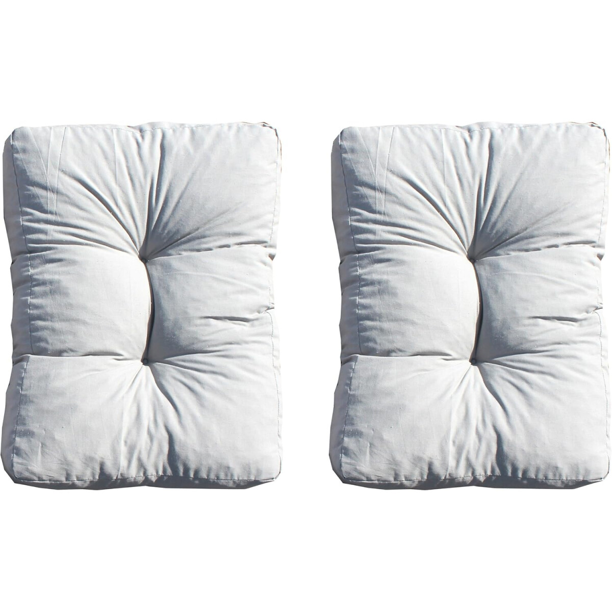 2er Set Loungekissen, grau, ca 60 x 40 x 10 cm, Polsterkisse