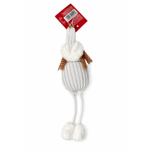 Deko-Engel zum Hängen Weiß Grau mit goldenem Herz  24cm