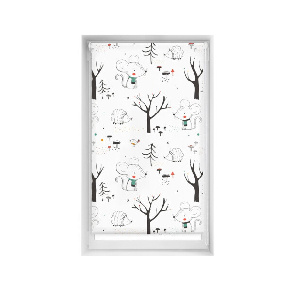 Blindecor Kinderrollo mit Aufdruck Blackout Easyfix Into The Wood, 80 x 150 cm