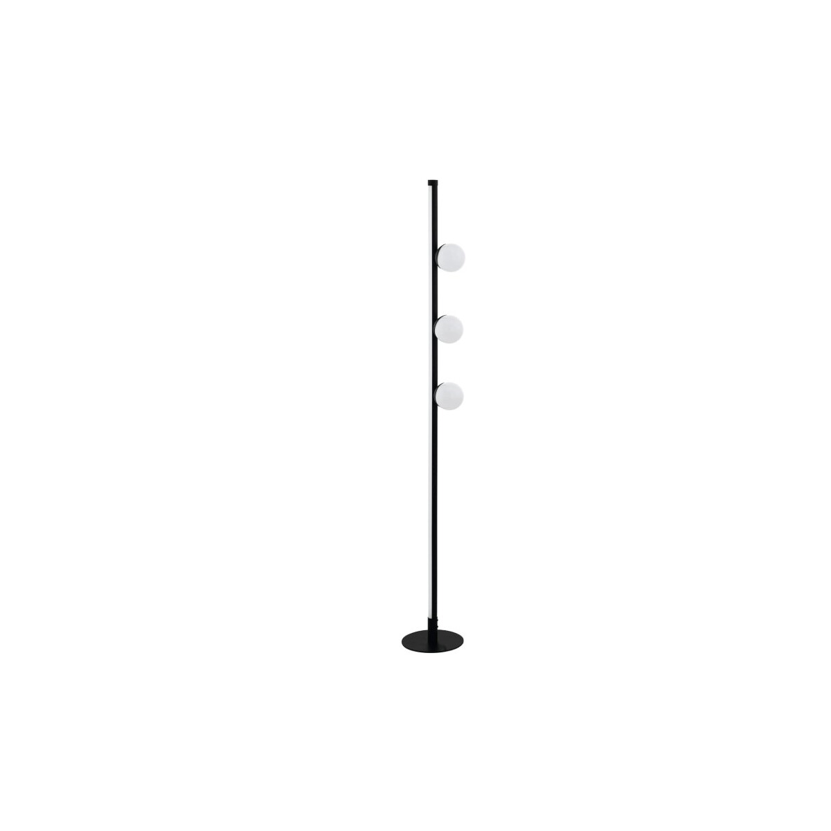 LED Stehlampe 4 flammige in Schwarz, Weiß