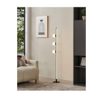 LED Stehlampe 4 flammige in Schwarz, Weiß