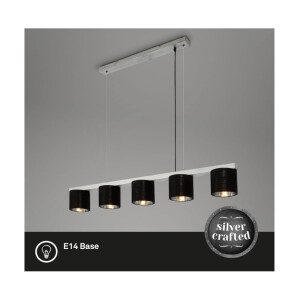 Pendelleuchte mit Lampenschirm aus Stoff, E14 Fassung, max. 25 Watt