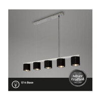 Pendelleuchte mit Lampenschirm aus Stoff, E14 Fassung, max. 25 Watt