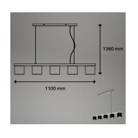 Pendelleuchte mit Lampenschirm aus Stoff, E14 Fassung, max. 25 Watt