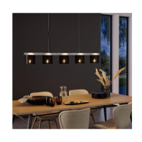 Pendelleuchte mit Lampenschirm aus Stoff, E14 Fassung, max. 25 Watt