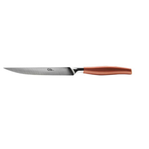 FLUO by Q.b. by MOPITA Mehrzweckmesser – 12,5 cm Stahlklinge, professioneller Griff aus Edelstahl in Roségold