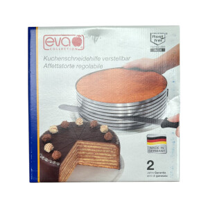 Home verstellbarer Kuchen Ring, Silber, modern funktional, Kuchen Ring, Kuchenring, 26-28 cm, 8 cm hoch, Spülmaschinenfest