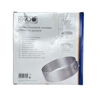 Home verstellbarer Kuchen Ring, Silber, modern funktional, Kuchen Ring, Kuchenring, 26-28 cm, 8 cm hoch, Spülmaschinenfest