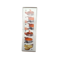 Home verstellbarer Kuchen Ring, Silber, modern funktional, Kuchen Ring, Kuchenring, 26-28 cm, 8 cm hoch, Spülmaschinenfest