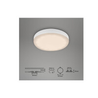 BRILONER Leuchten - 3er Set LED Einbaulampen Badezimmer rahmenlos, LED Einbaustrahler Bad, Einbauspo