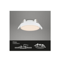 BRILONER Leuchten - 3er Set LED Einbaulampen Badezimmer rahmenlos, LED Einbaustrahler Bad, Einbauspo