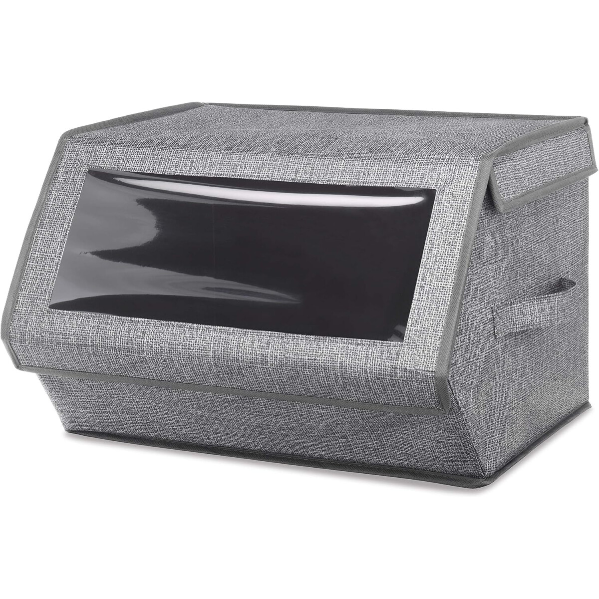 Whitmor Stapelbare Fensterbox, Kreuzschraffur, Grau