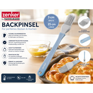 Zenker Fackelmann 43920 Backpinsel 3X 25 cm Patisserie