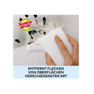 Scotch-Brite Magic Schmutzradierer, Vorteilspackung mit 12 Reinigungsschwämme – entfernt Flecken und Verschmutzungen von Wänden, Schuhen, Waschbecken und mehr ohne Chemikalien