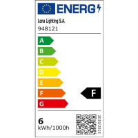 Aufputz Round LED Deckenleuchte HV, 5W, 210mm, 550lm, Ra>80, 3000K, IP44, IK06, weiß PC-Abdeckung mit Gitter, Energieklasse F