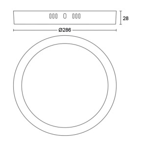 Philips LED Einbauspot Slim Surface  20W, warmweißes Licht (2700K), rund, Weiß