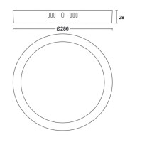 Philips LED Einbauspot Slim Surface  20W, warmweißes Licht (2700K), rund, Weiß