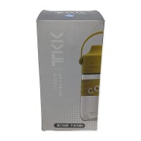 TKK 1017 Trinkflasche 500ml auslaufsicher und Strohhalme, Tritan BPA-Frei transparent mit Tragbriff