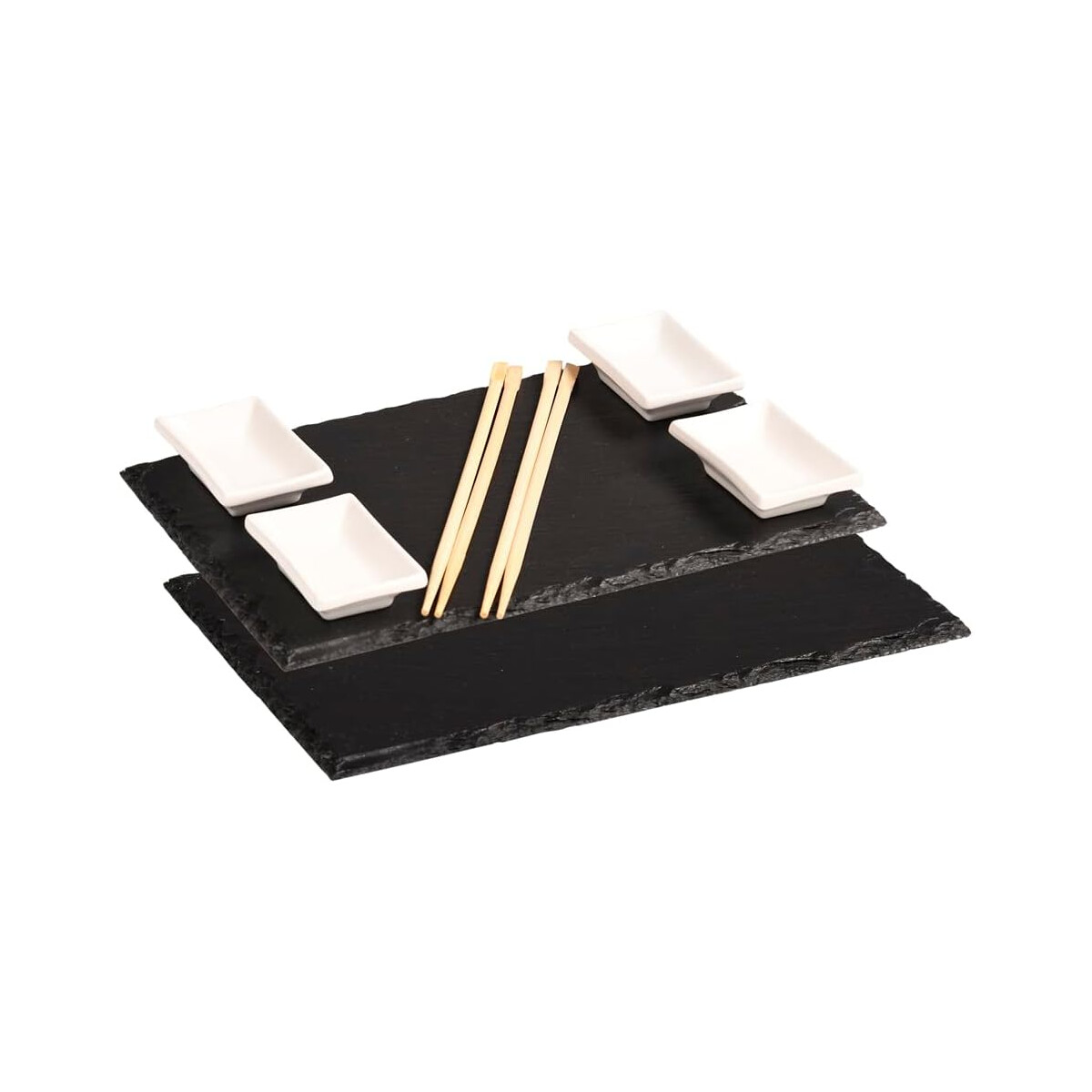Kesper | 2 Schieferplatten mit 4 Dipschalen + 10 Ess-St&auml