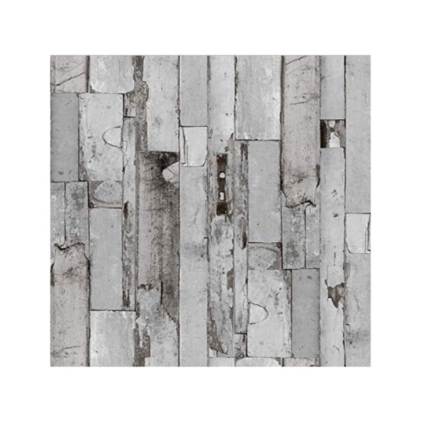Klebefolie Steinwand Grau Steinoptik Grau 67,5 cm x 1,5 m, Stärke 95μ Selbstklebende Möbel-Folie, Dekofolie, Tapete, Küchenfolie