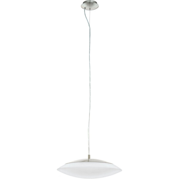 EGLO connect LED Pendelleuchte Frattina-C, 1 flammige Hängelampe, Hängeleuchte aus Stahl und Kunststoff in Nickel-Matt, Weiß, Farbtemperaturwechsel (warm, neutral, kalt), RGB, dimmbar