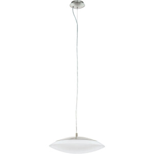 EGLO connect LED Pendelleuchte Frattina-C, 1 flammige Hängelampe, Hängeleuchte aus Stahl und Kunststoff in Nickel-Matt, Weiß, Farbtemperaturwechsel (warm, neutral, kalt), RGB, dimmbar