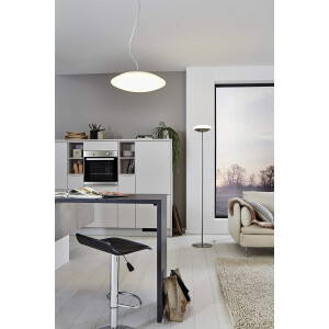 EGLO connect LED Pendelleuchte Frattina-C, 1 flammige Hängelampe, Hängeleuchte aus Stahl und Kunststoff in Nickel-Matt, Weiß, Farbtemperaturwechsel (warm, neutral, kalt), RGB, dimmbar