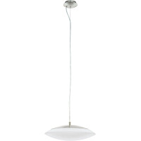 EGLO connect LED Pendelleuchte Frattina-C, 1 flammige Hängelampe, Hängeleuchte aus Stahl und Kunststoff in Nickel-Matt, Weiß, Farbtemperaturwechsel (warm, neutral, kalt), RGB, dimmbar