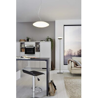 EGLO connect LED Pendelleuchte Frattina-C, 1 flammige Hängelampe, Hängeleuchte aus Stahl und Kunststoff in Nickel-Matt, Weiß, Farbtemperaturwechsel (warm, neutral, kalt), RGB, dimmbar