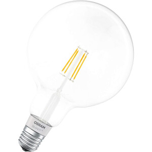 OSRAM SMART+ LED Filament Globe, Bluetooth Lampe mit E27 Sockel, dimmbar, ersetzt 50W GlÃ¼hbirne, wa