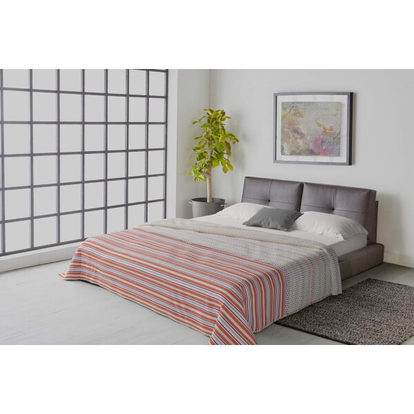 Italian Bed Linen “Athena” Sommersteppdecke, Malindi Blu, Double, Doppel