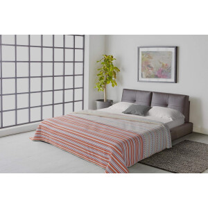 Italian Bed Linen “Athena” Sommersteppdecke, Malindi Blu, Double, Doppel