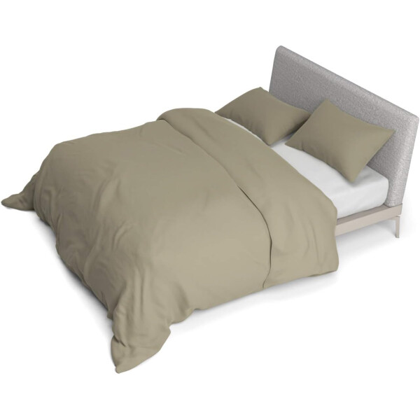 Satin Bettbezug Stripes, verfügbar in vielen, 100% Baumwolle, Beige, Doppelte