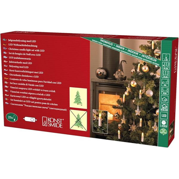 Konstsmide 1004-020 Weihnachtsbaum-Beleuchtung Innen netzbetrieben Anzahl Leuchtmittel 25 LED Warmwe