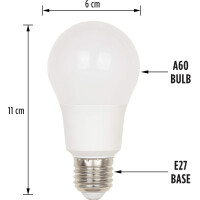 Westinghouse LED Leuchtmittel E27 9W 800lm Warmweiß 3000K Dimmbar A60 Matt